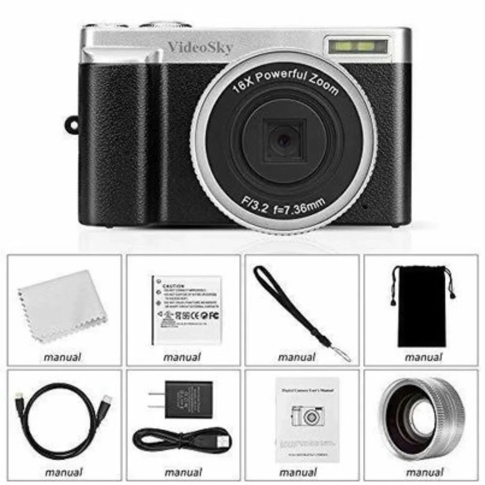 New Multifunctional Digital Vlogging Camera, Full HD, Wide Angle, Wi